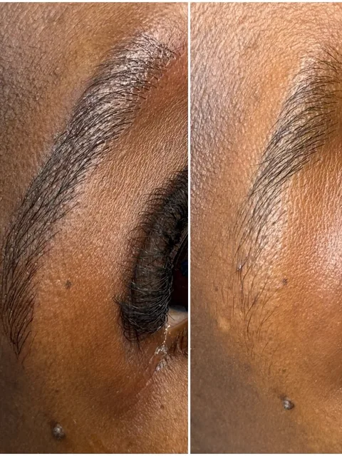 Sobrancelha pigmentada fio a fio ao lado da sobrancelha natural, Kaoma Ferraz, Alvalade, Lisboa
